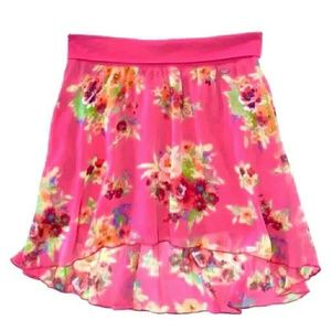Aeropostale Multi-Color Floral High Low Skirt